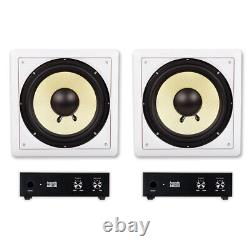 Acoustic Audio HD-S10 Flush Mount Subwoofers with 10 Speaker and Amps 2 Pack
