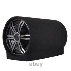 Active 12 Car Audio Subwoofer Tube Speaker 600W Enclosure 4 Ohm with Rear Vent