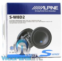 Alpine S-w8d2 8 Sub 900w Dual 2-ohm Reinforced Subwoofer Bass Car Speaker New