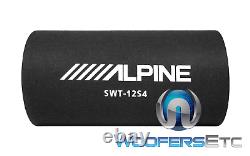 Alpine Swt-12s4 12 1500w Subwoofer Ported Tube Enclosure Bass Speaker & Grille