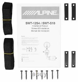Alpine Swt-12s4 12 1500w Subwoofer Ported Tube Enclosure Bass Speaker & Grille