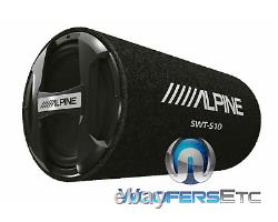 Alpine Swt-s10 10 1200w Subwoofer Ported Tube Enclosure Bass Speaker & Grille
