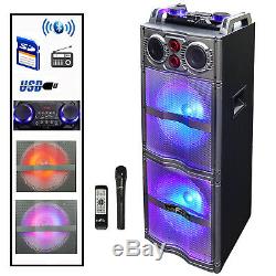 Befree Sound Double Subwoofer Bluetooth Dj Pa Party Speaker With Lights MIC Usb