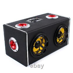 Bluetooth 360° Car Speaker Heavy Bass Subwoofer Sound System USB+Remote Control