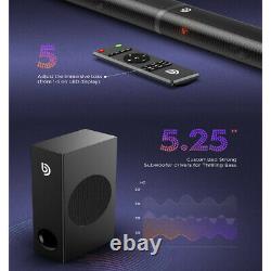 Bomaker BT Sound Bar Bass Subwoofer Home Theater Speaker 4K & HD TV AUX/USB/HDM