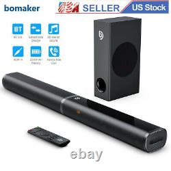 Bomaker Surround Sound Bar Bluetooth Speaker Subwoofer TV Home Theater & Remote