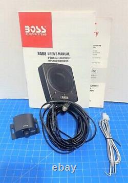 Boss Audio BAB8 8in Low Profile Speaker 800 Watt Base Amplifier Car Subwoofer