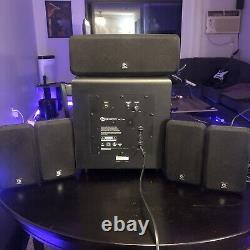 Boston mcs 160 surround sound system with subwoofer 6 speakers black set