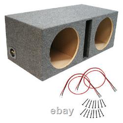 Car Audio Dual 15 Inch Ported Subwoofer Bass Speaker Sub Box 3/4 Mdf Enclosure