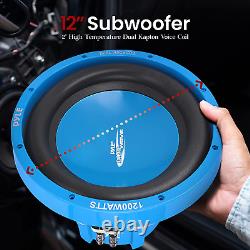 Car Vehicle Subwoofer Audio Speaker 12 Inch Blue Injection Molded Cone, Blue C
