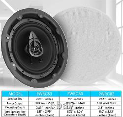 Ceiling and Wall Mount Speaker 8 Dual 2-Way Audio Stereo Sound Subwoofer Soun