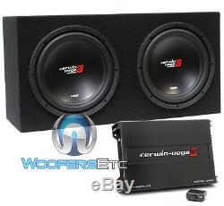 Cerwin Vega Bkx212s 3000w Car 12 Subwoofers Speakers + Box + Bass Amplifier New