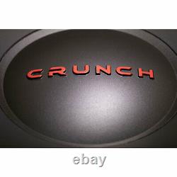 Crunch 12 800 W 4 Ohm Car Subwoofer Speaker (2 Pack) with Audio Stereo Amplifier
