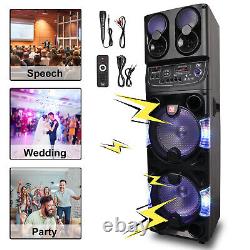 Double 10 Portable PA Bluetooth Speaker Subwoofer Sound System with 4 Speakers