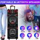 Dual 10 Bluetooth Speaker 9,000w Subwoofer Heavy Bass Sound System Party & Mic