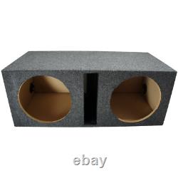 Dual 12 Inch Car Audio Vented Sub Box Ported Stereo Subwoofer Speaker Enclosure