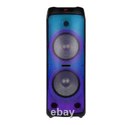 Dual 12in 5100W Bluetooth Speaker Subwoofers Heavy Bass Sound Party System+Mic