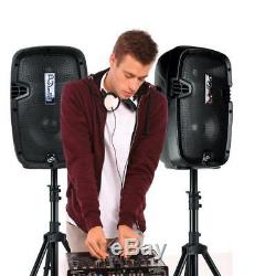 Dual Loudspeaker Sound Package, 8'' Subwoofers, Bluetooth, 2 Speaker Stands