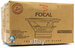 Focal 33v2 13 Sub 800w Dual 4-ohm Polyglass Subwoofer Clean Bass Speaker New