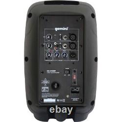 Gemini Sound AS-2108P Amplified 2-Channel PA Monitor DJ System, 8 Inch Woofer