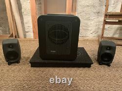 Genelec Sound system 2 speakers, cords and subwoofer