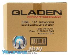 Gladen Sql12 Sub 12 1100w Rms 4-ohm Sound Quality Subwoofer Bass Speaker New