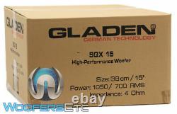 Gladen Sqx15 15 Sub 700w Rms 4-ohm Sound Quality Subwoofer Bass Car Speaker New