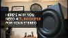Here S Why You Need A Subwoofer In Your 2 Channel Stereo
