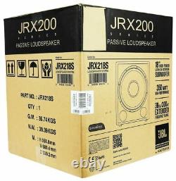 JBL Pro JRX218S 1400 Watt 18 Subwoofer Sub For Church Sound Systems