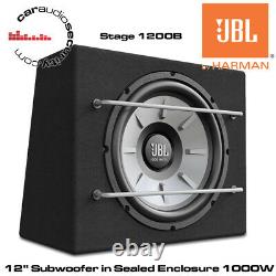 JBL STAGE 1200B 12 Car Audio Subwoofer 1000W with Original JBL Enclosure Box