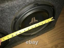 JL twin audio subwoofers speakers bass subs box