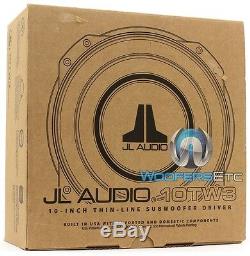 Jl Audio 10tw3-d4 Dual 4 Ohm 10 Shallow Slim Mount Thin Subwoofer Speaker New
