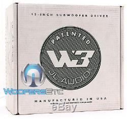 Jl Audio 12w3v3-2 Car 12 Sub 2-ohm 1000 Watts Max Subwoofer Bass Speaker New
