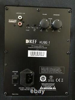 KEF Black HTS5001.2 Surround Sound Speaker and Kube-1 Subwoofer. Working Gr8t