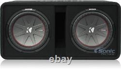 Kicker 48DCWR122 COMPR12 2000W 12 Car Audio Subwoofers+Vented Sub Box Enclosure
