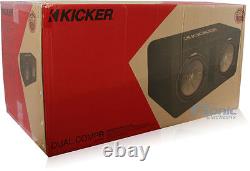 Kicker 48DCWR122 COMPR12 2000W 12 Car Audio Subwoofers+Vented Sub Box Enclosure