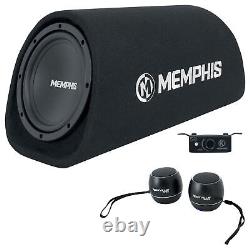 Memphis Audio SRX18SPT 8 Powered Subwoofer Tube Sub+(2) Bluetooth Speakers