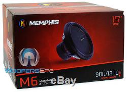 Memphis M615d4 15 Sub Pro Car Audio 1800w Dual 4-ohm Subwoofer Bass Speaker New