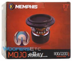 Memphis Mojo 610d4 10 Sub 2200w Dual 4-ohm Car Audio Subwoofer Bass Speaker New