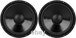 NEW (2) 12 Woofer Speakers. Subwoofer Bass Driver. Home Audio 8 ohm. Replacement