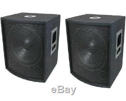 NEW (2) 15 SUBWOOFER Speakers PAIR. Woofer Sub box. DJ. PA. BASS set Pro Audio. 8ohm