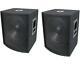 New (2) 18 Subwoofer Speakers Pair. Woofer Sub With Box. Dj. Pa. Bass. Pro Audio. Sound