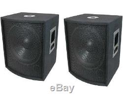 NEW (2) 18 SUBWOOFER Speakers PAIR. Woofer Sub with Box. DJ. PA. BASS. Pro Audio. Sound