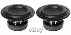 NEW (2) 5.25 SubWoofer Bass Speakers. 4 ohm Home Car Audio Woofer. 6 frame. PAIR