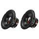 New (2) 8 Dvc Subwoofer Bass Speakers. Dual 4 Ohm Voice Coil. Car Audio. Subs. Pair
