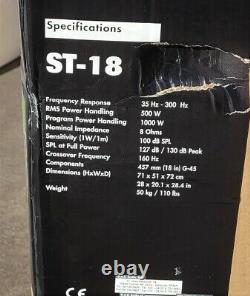 NEW DAS ST-18 Portable Pro Sound 18 Horn Loaded Subwoofer Speaker