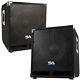 Pair Of Powered 12 Pro Audio Subwoofer Cabinets Pa / Band / Dj / Kj Subs