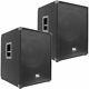 Pair Of Seismic Audio 18 Pa Powered Subwoofer Active Speakers 800 Watts Each