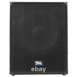 Pair of SEISMIC AUDIO 18 PA POWERED SUBWOOFER Active Speakers 800 Watts Each