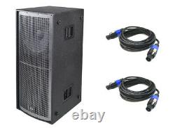 Peavey Qw218 Pro Audio Passive Sub 6400W Dual 18 Arena Subwoofer & (2) Cables